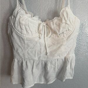 Elegant White Ruffled Camisole